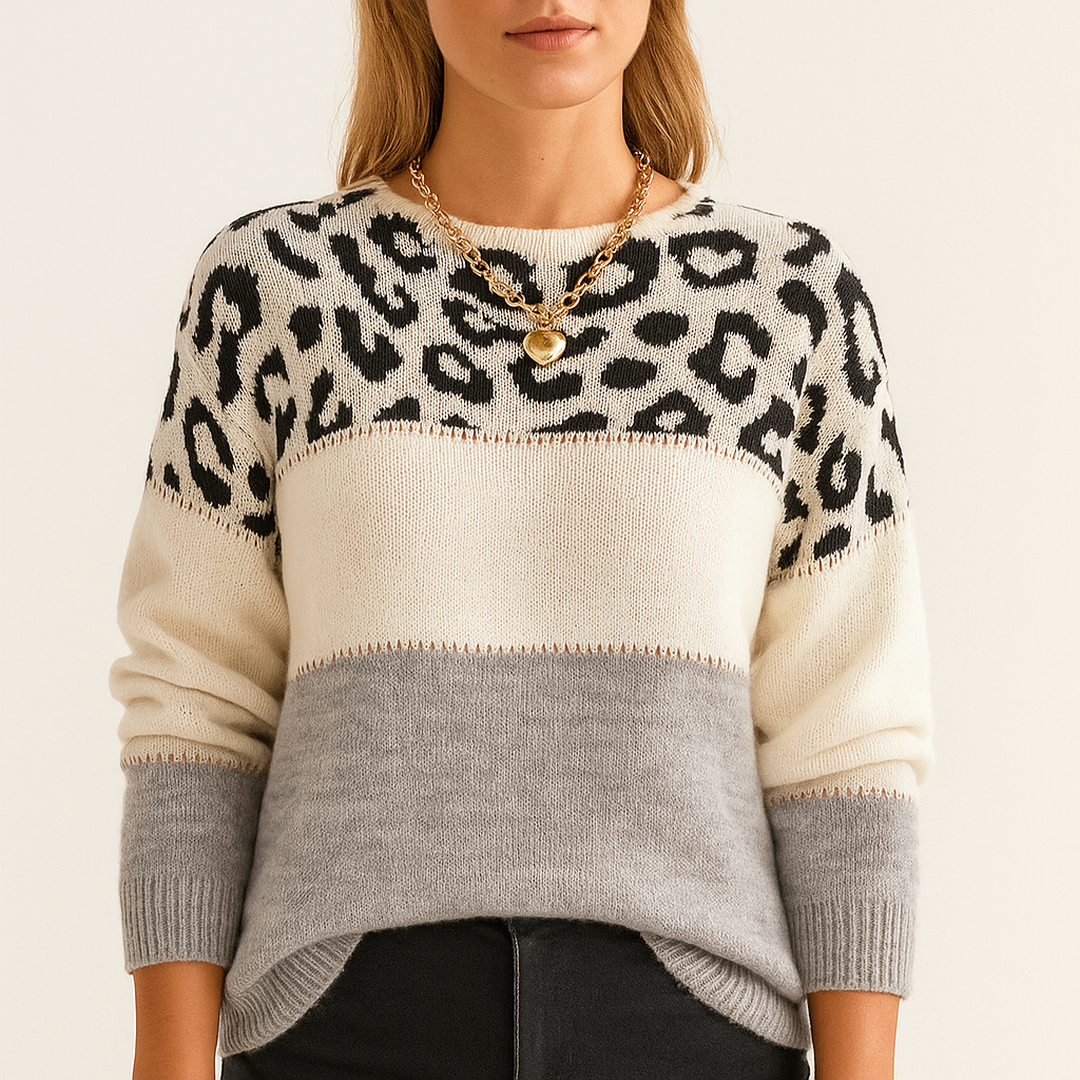 Damski Codzienny Dzianinowy Sweter | Zimowy