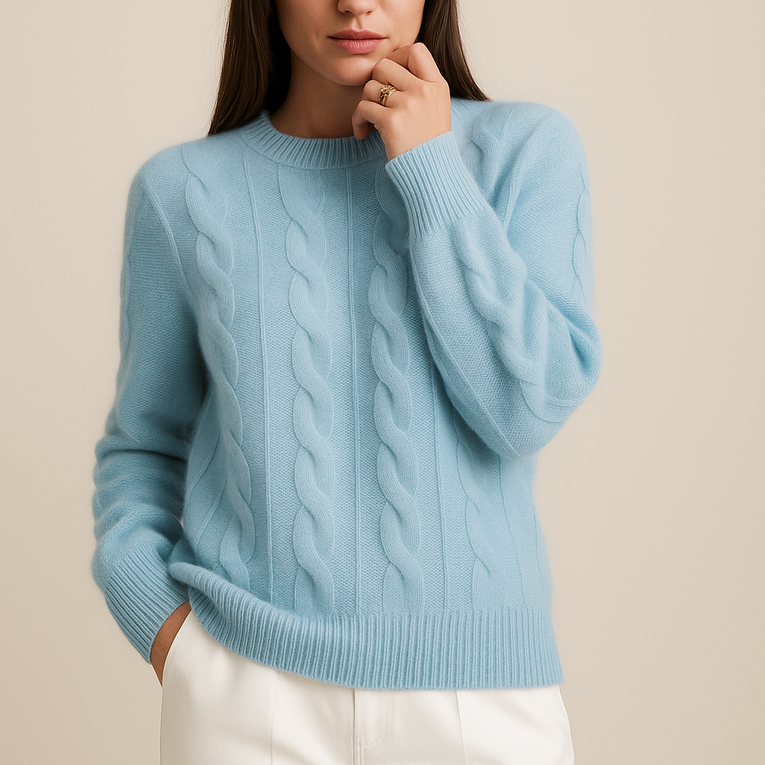 Damski Zimowy Dzianinowy Sweter | Długi Rękaw