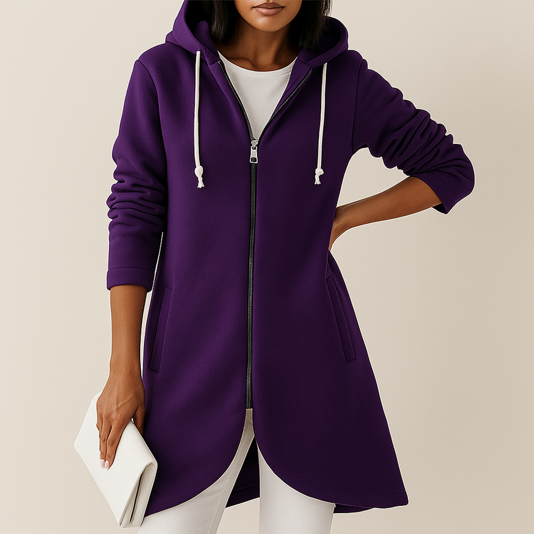 Damska Długa Bluza | Z Zamkiem