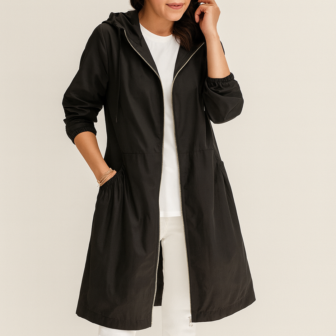 Bluza Przeciwdeszczowa Z Kapturem Dla Kobiet | Długa