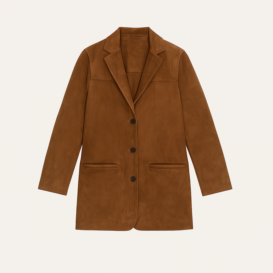 Nowoczesna Damska Kurtka Zamszowa | Zima