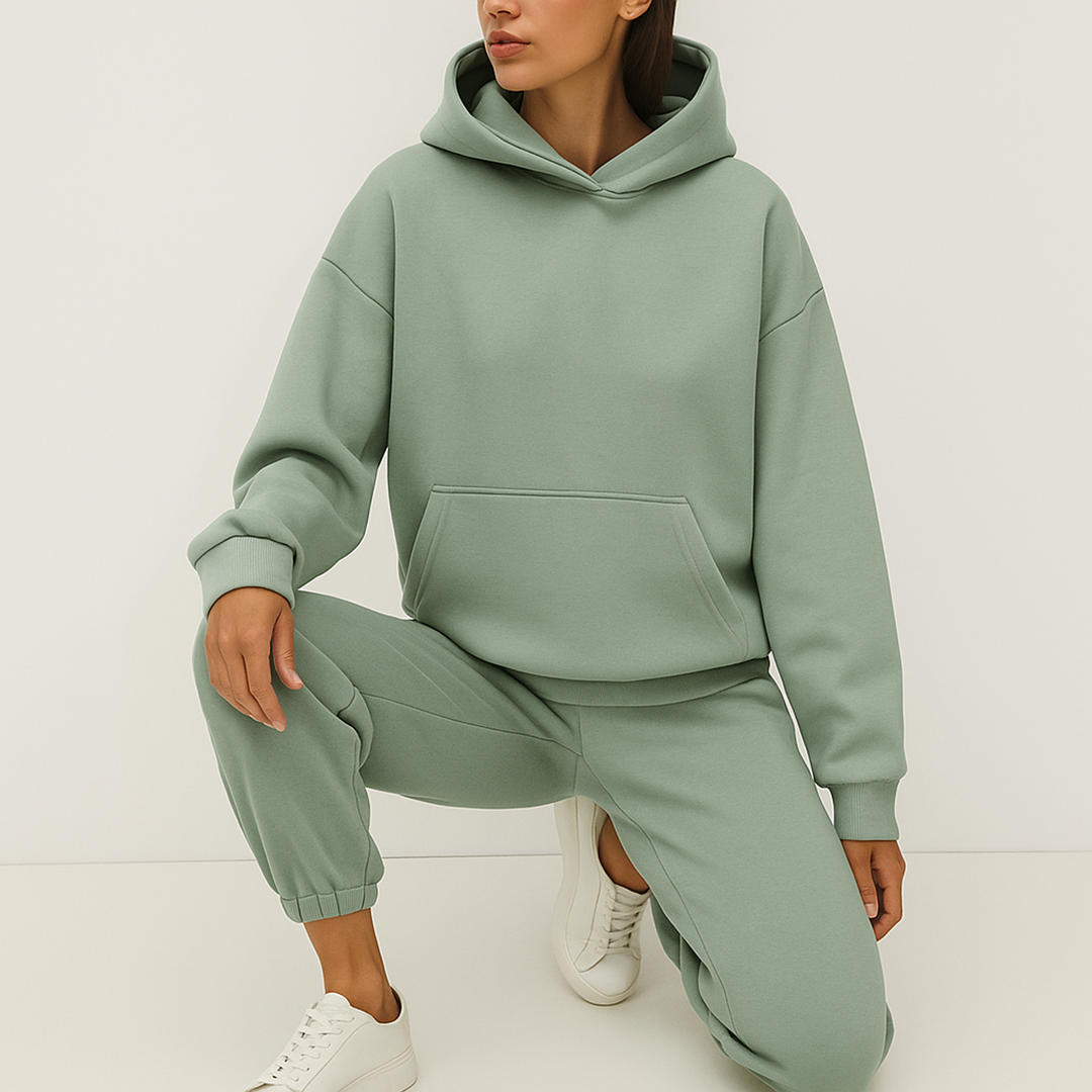 Oversize Domowy Zestaw Dla Kobiet | Długi Rękaw