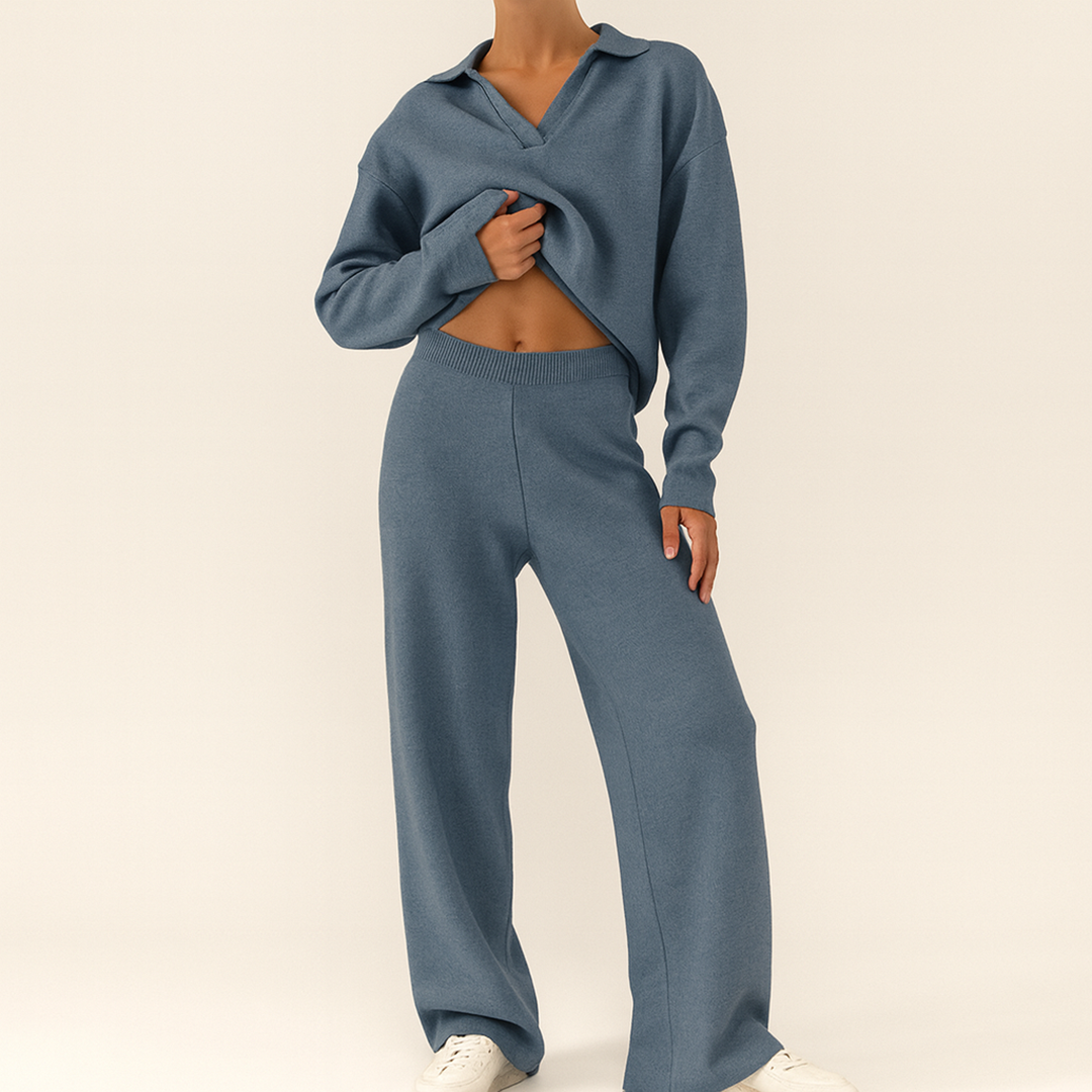 Damska Koszulka Polo I Spodnie | Długi Rękaw