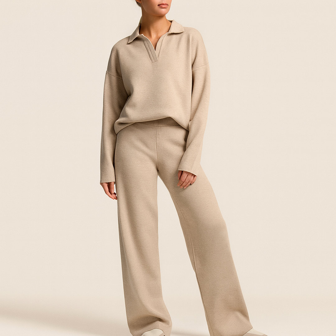 Damska Koszulka Polo I Spodnie | Długi Rękaw