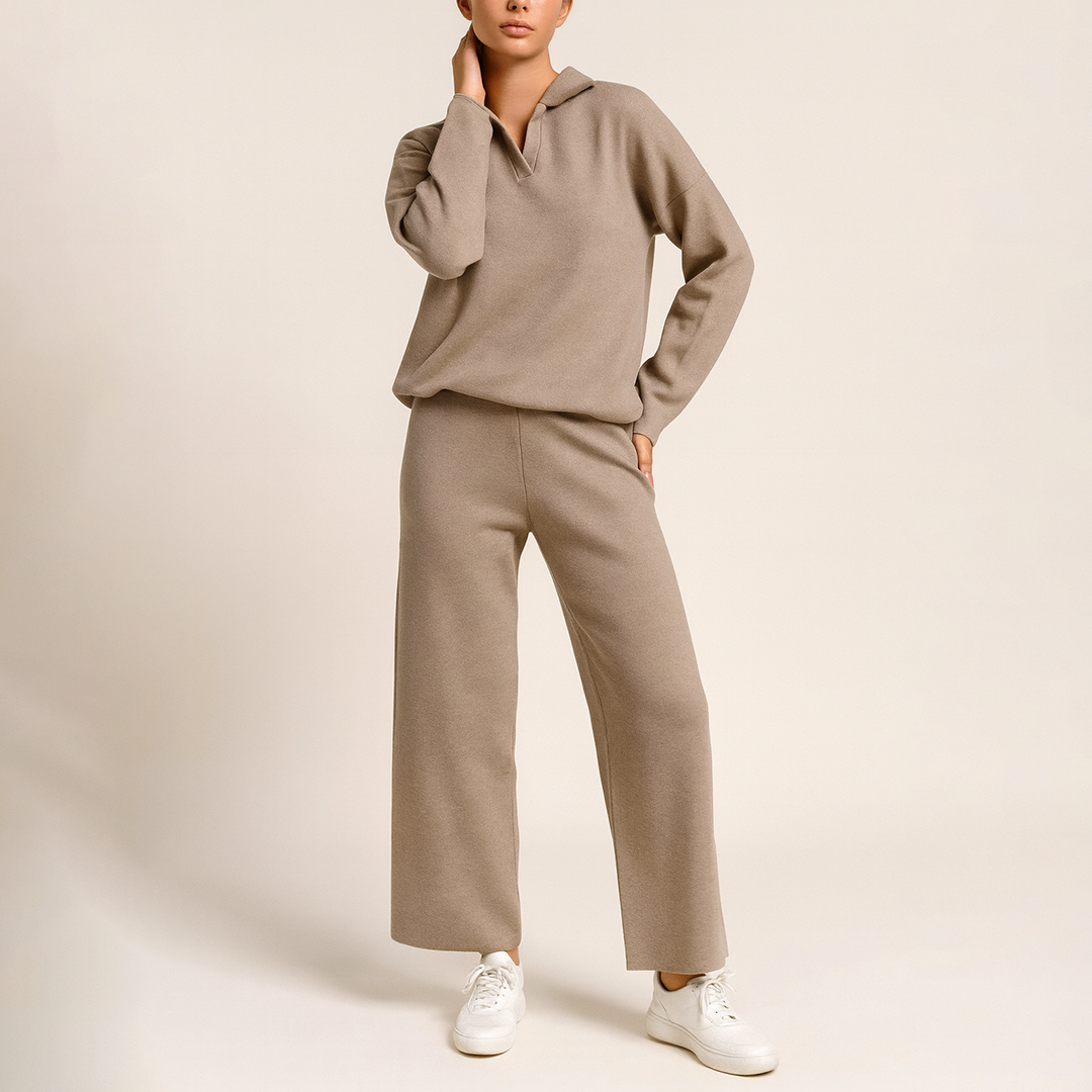 Damska Koszulka Polo I Spodnie | Długi Rękaw