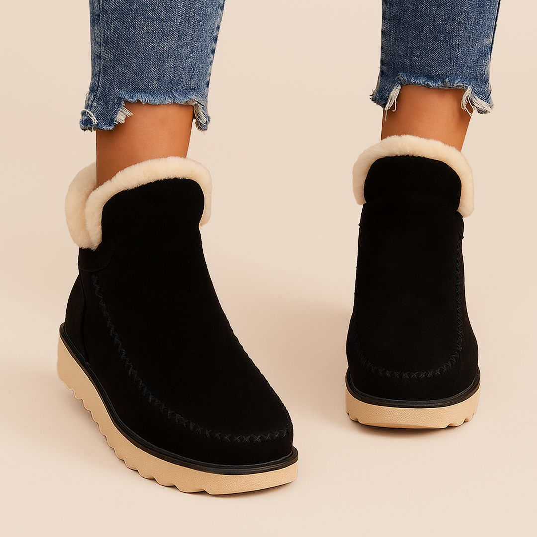 Damskie Zimowe Kozaki Z Futrem | Casualowe