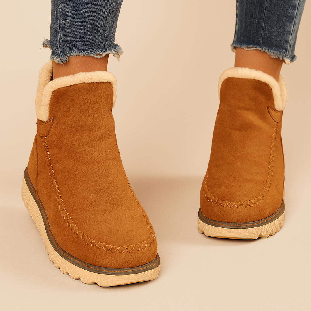 Damskie Zimowe Kozaki Z Futrem | Casualowe