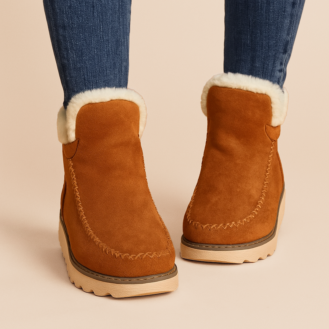 Damskie Zimowe Kozaki Z Futrem | Casualowe