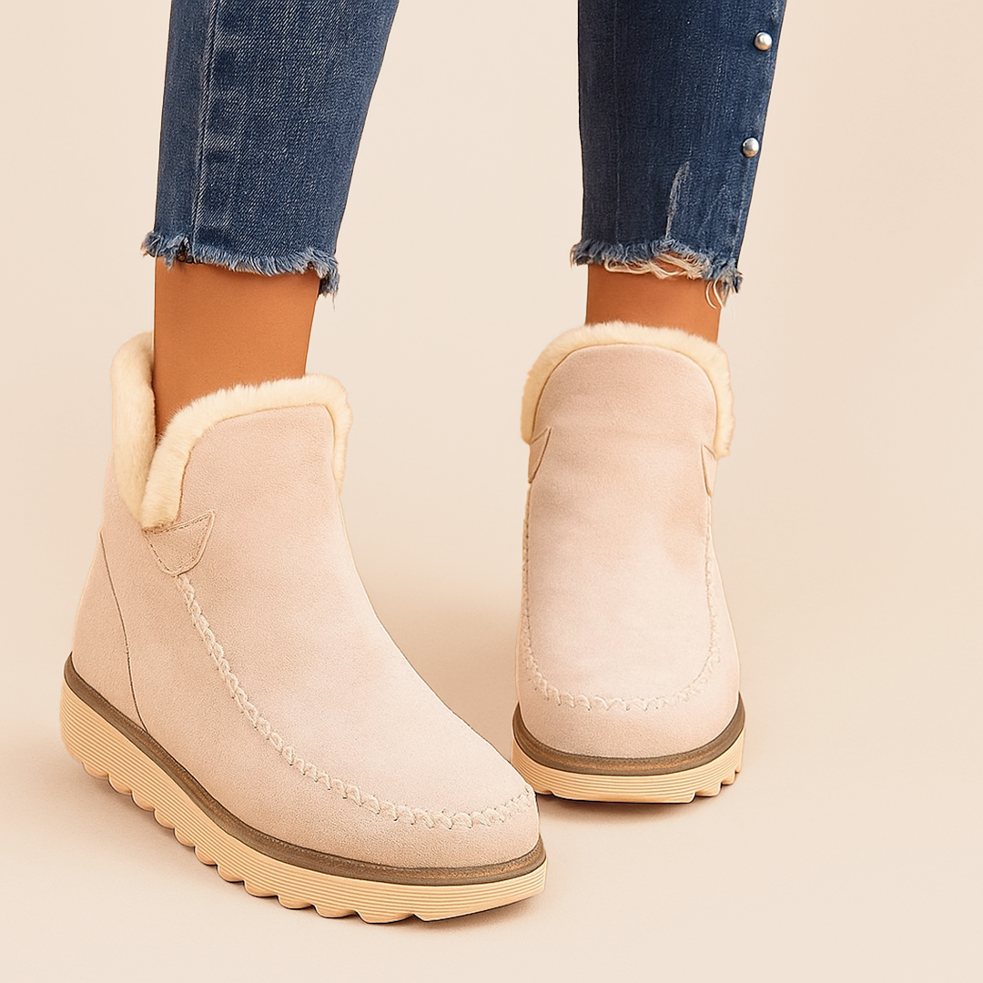 Damskie Zimowe Kozaki Z Futrem | Casualowe