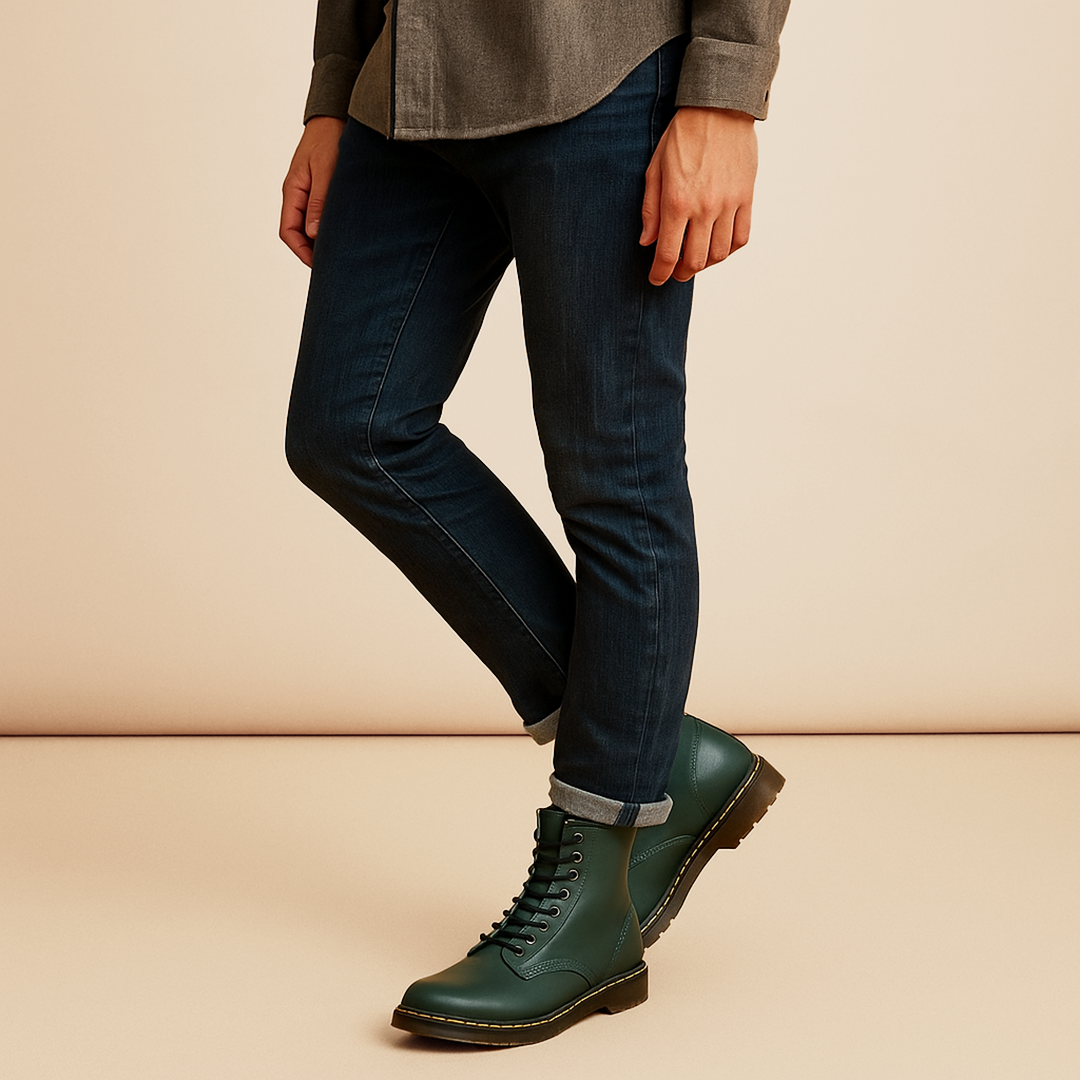 Damskie Skórzane Botki | Casualowe