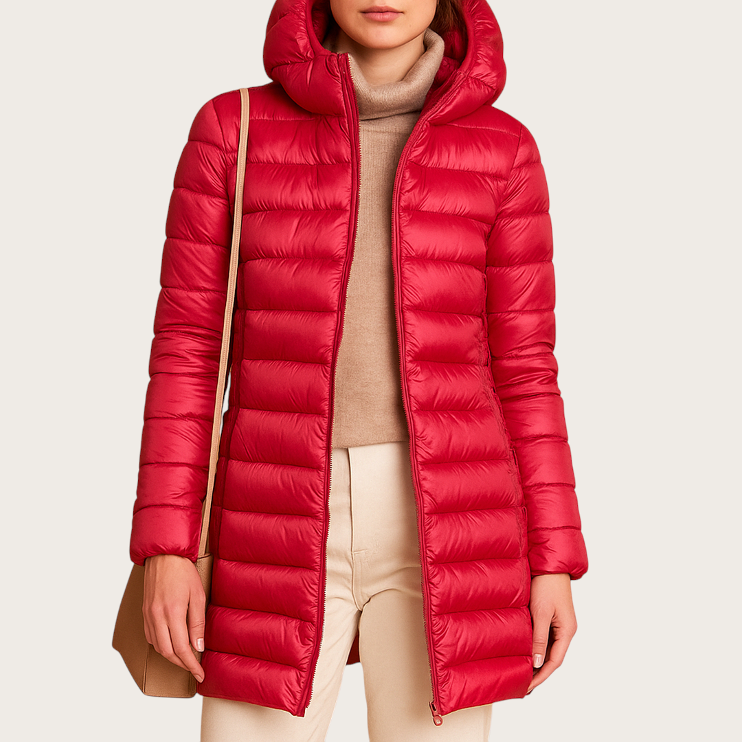 Damska Zimowa Kurtka Pikowana | Z Kapturem