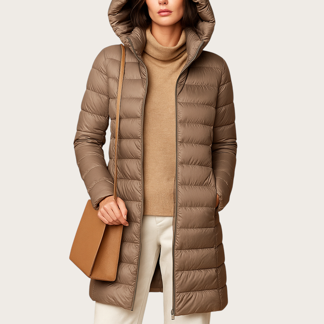 Damska Zimowa Kurtka Pikowana | Z Kapturem