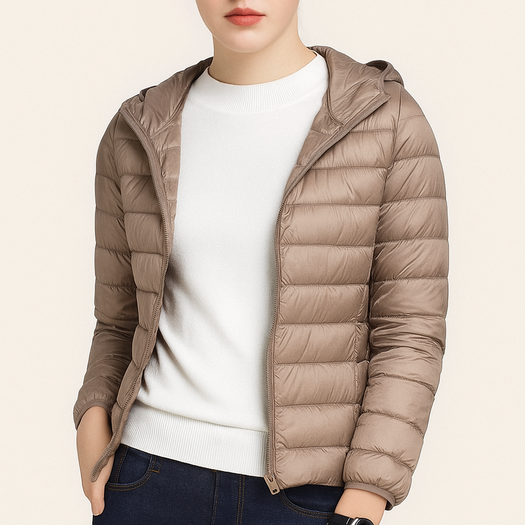 Damska Puchowa Kurtka | Długi Rękaw