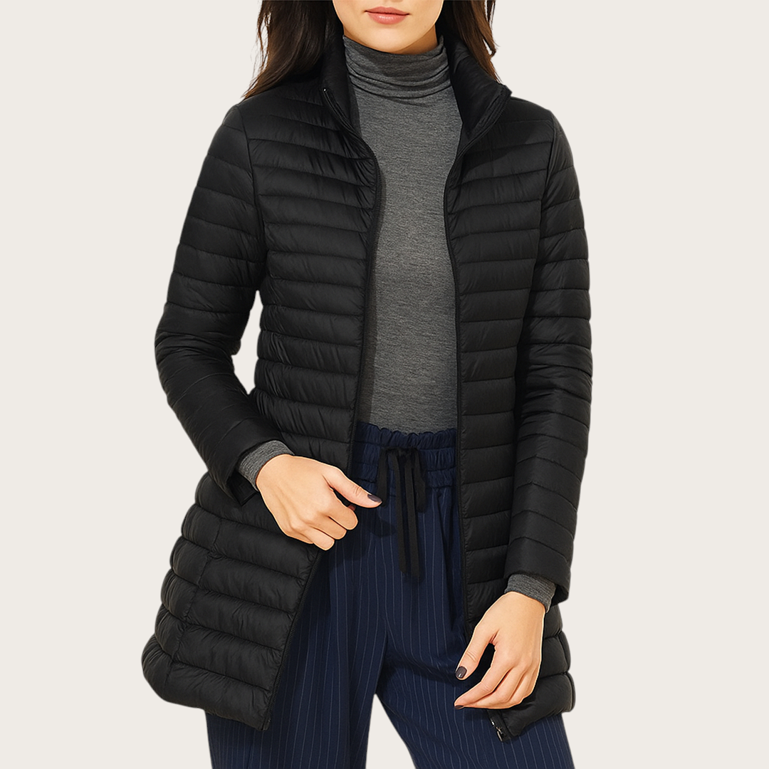 Damska Puchowa Kurtka | Długi Rękaw