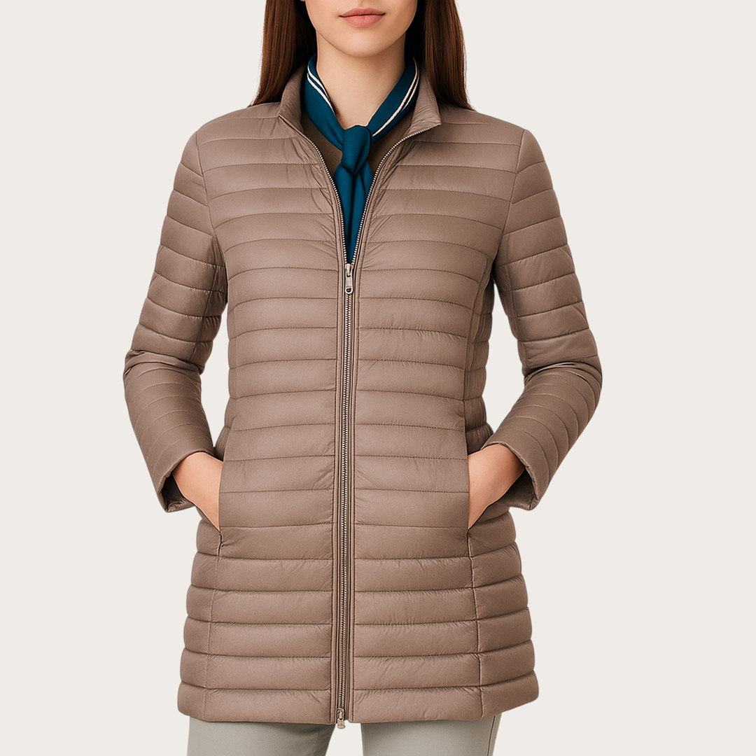 Damska Puchowa Kurtka | Długi Rękaw