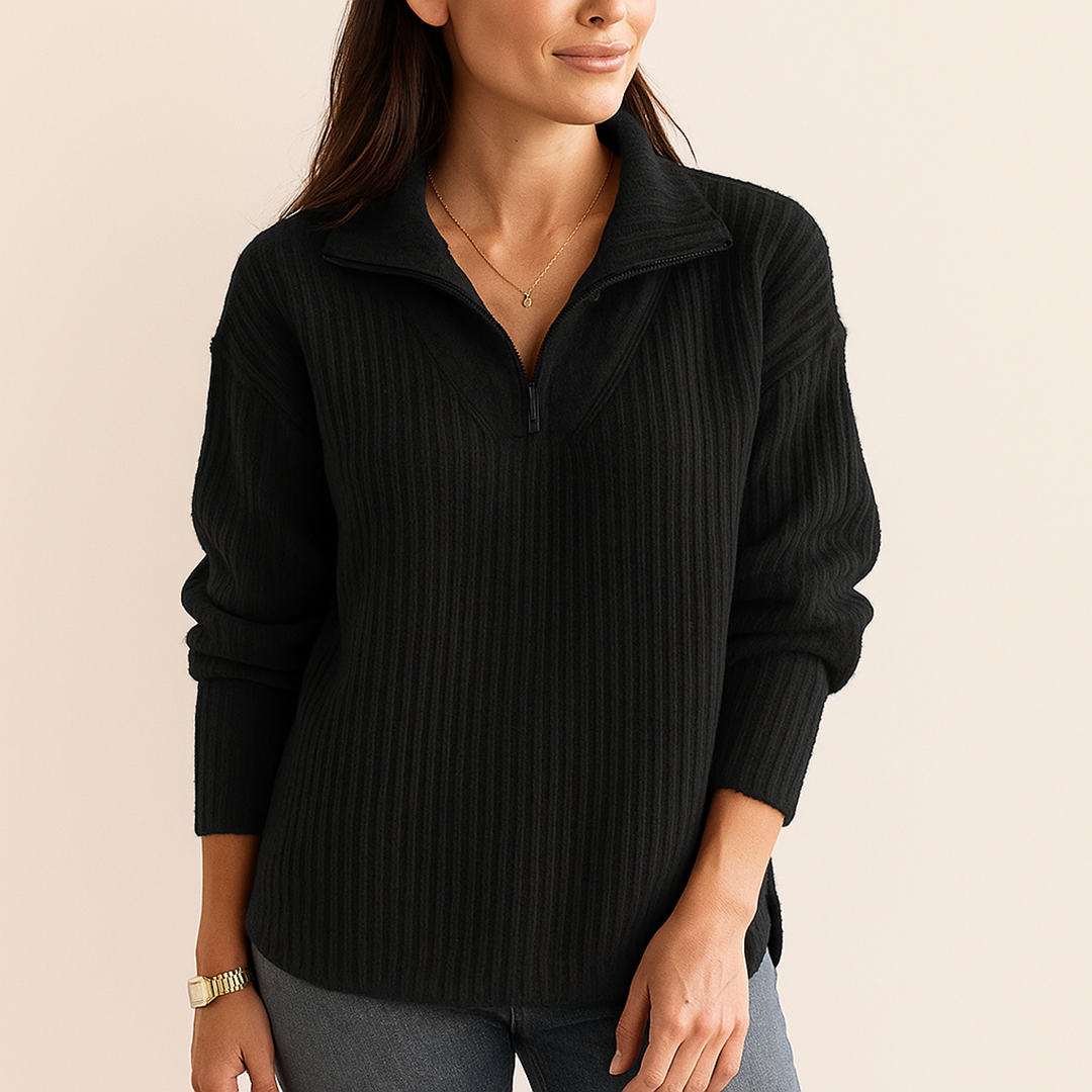 Damski Zimowy Sweter | Z Zamkiem