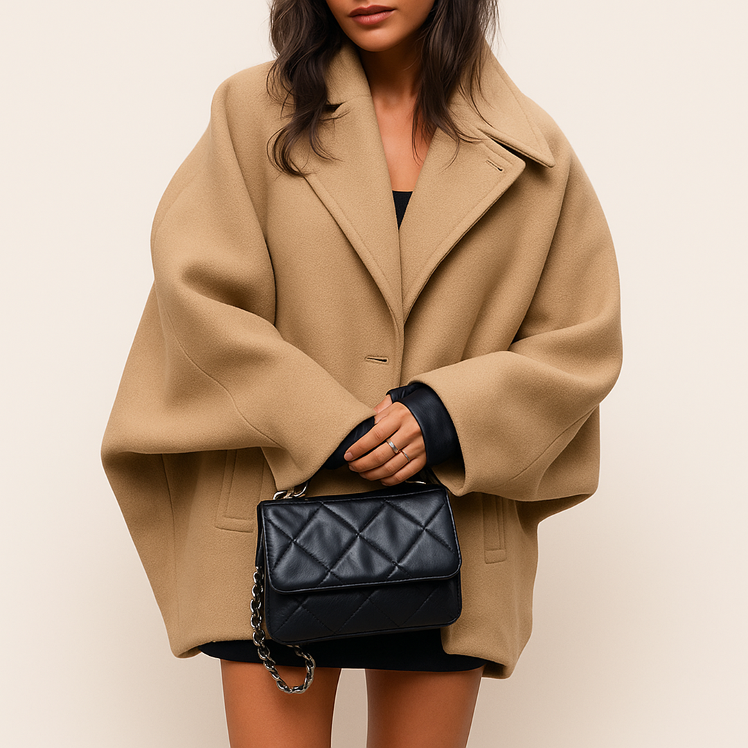 Oversize Damski Płaszcz Z Guzikami | Zima