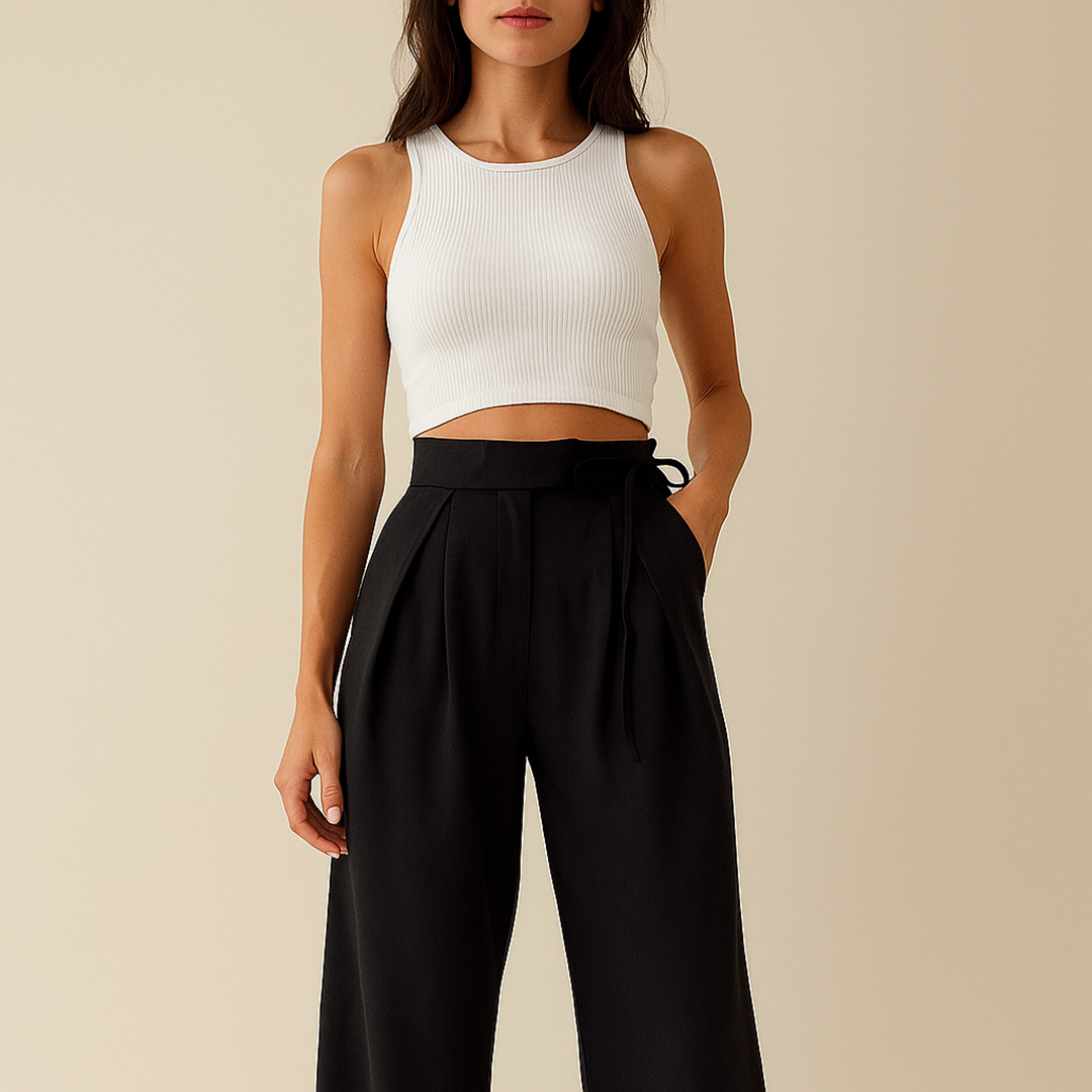 Damskie Spodnie Z Szerokimi Nogawkami | Codzienne