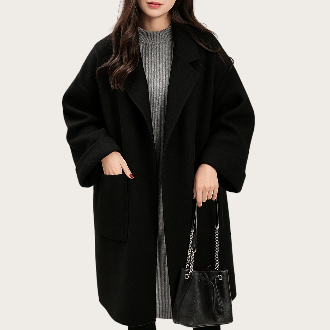 Damski Zimowy Płaszcz Trenczowy | Oversize