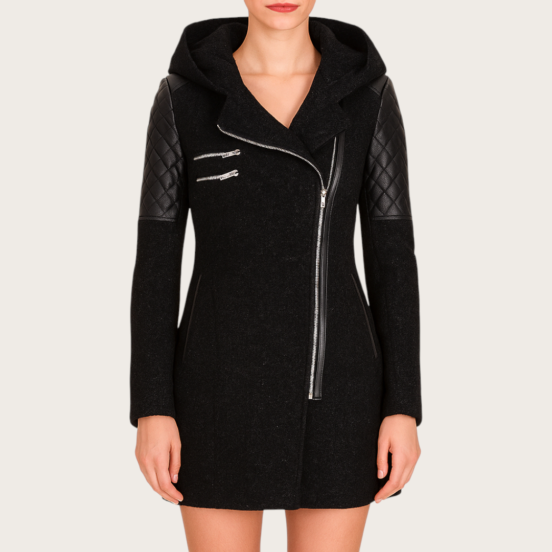 Damska Zimowa Kurtka Z Zamkiem | Długi Rękaw