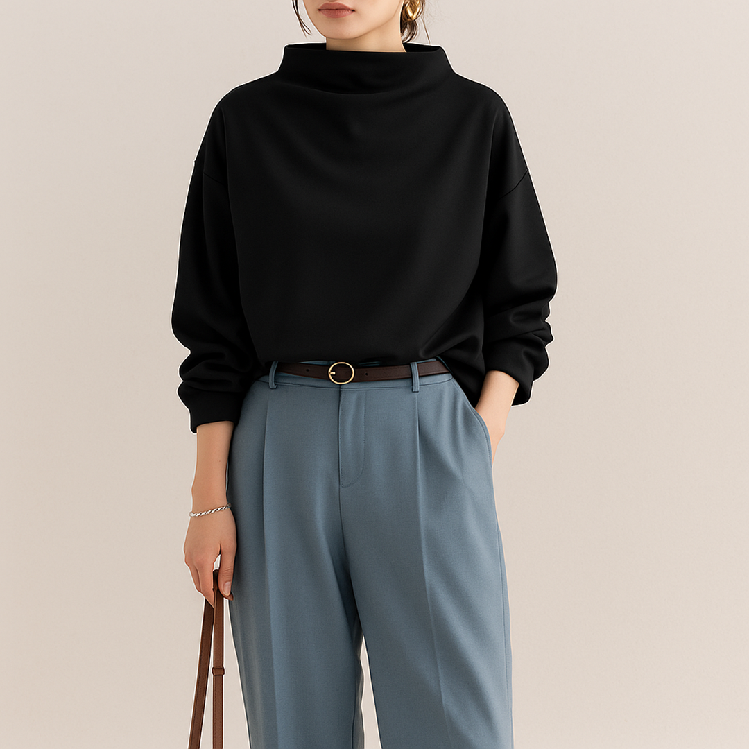 Damski Stylowy Golf | Czarny