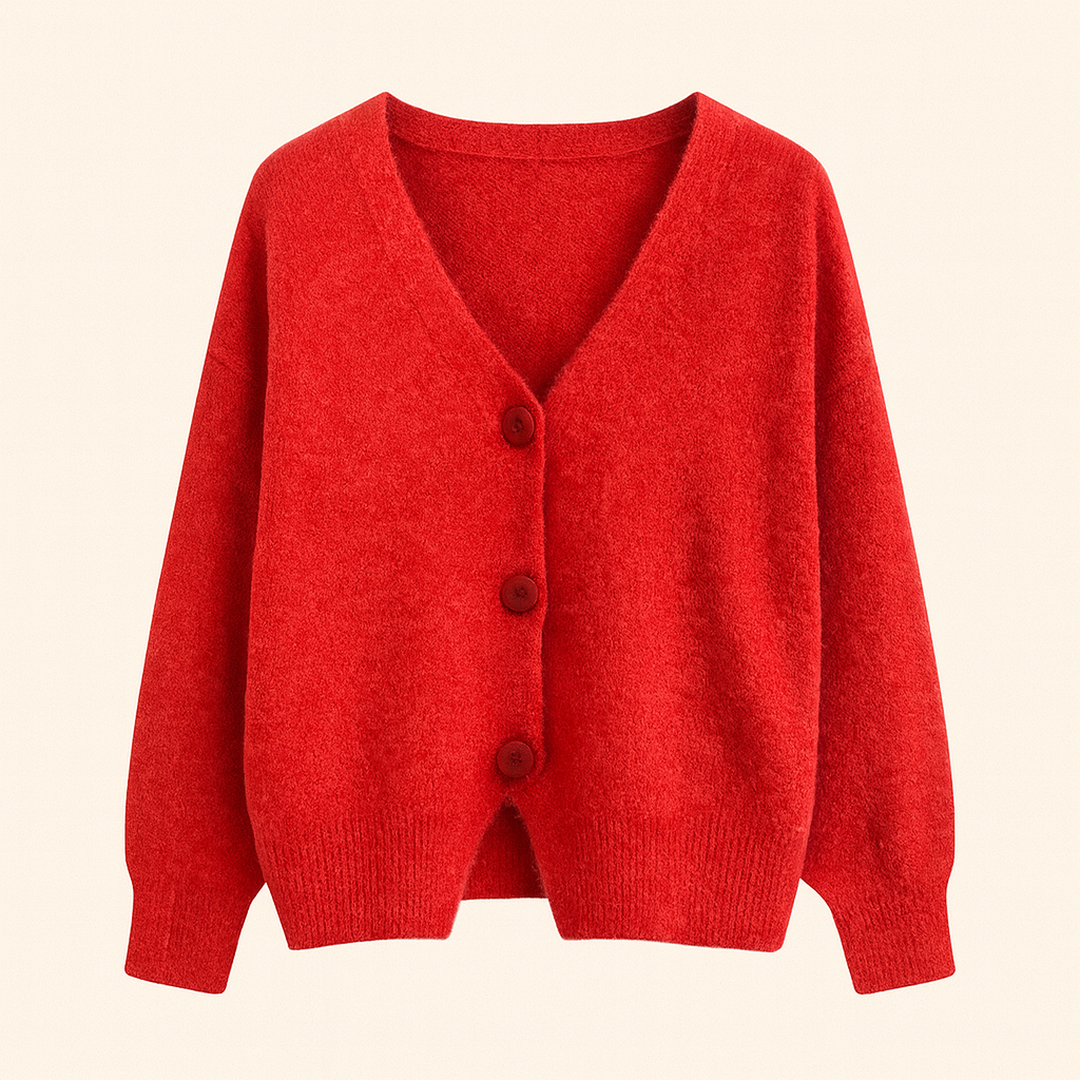 Damski Kardigan Z Długim Rękawem | Dekolt W Serek