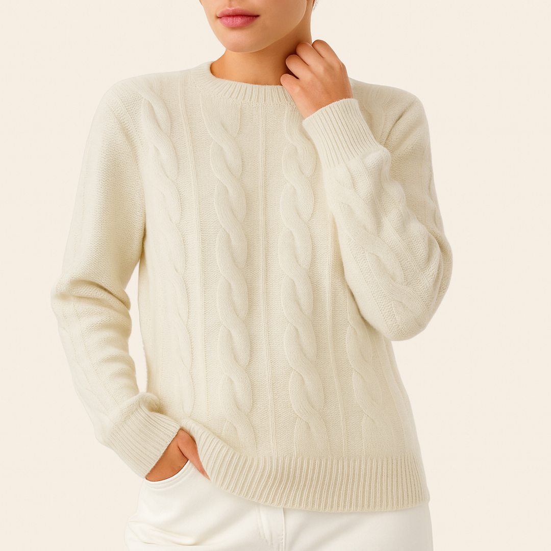 Damski Zimowy Dzianinowy Sweter | Długi Rękaw