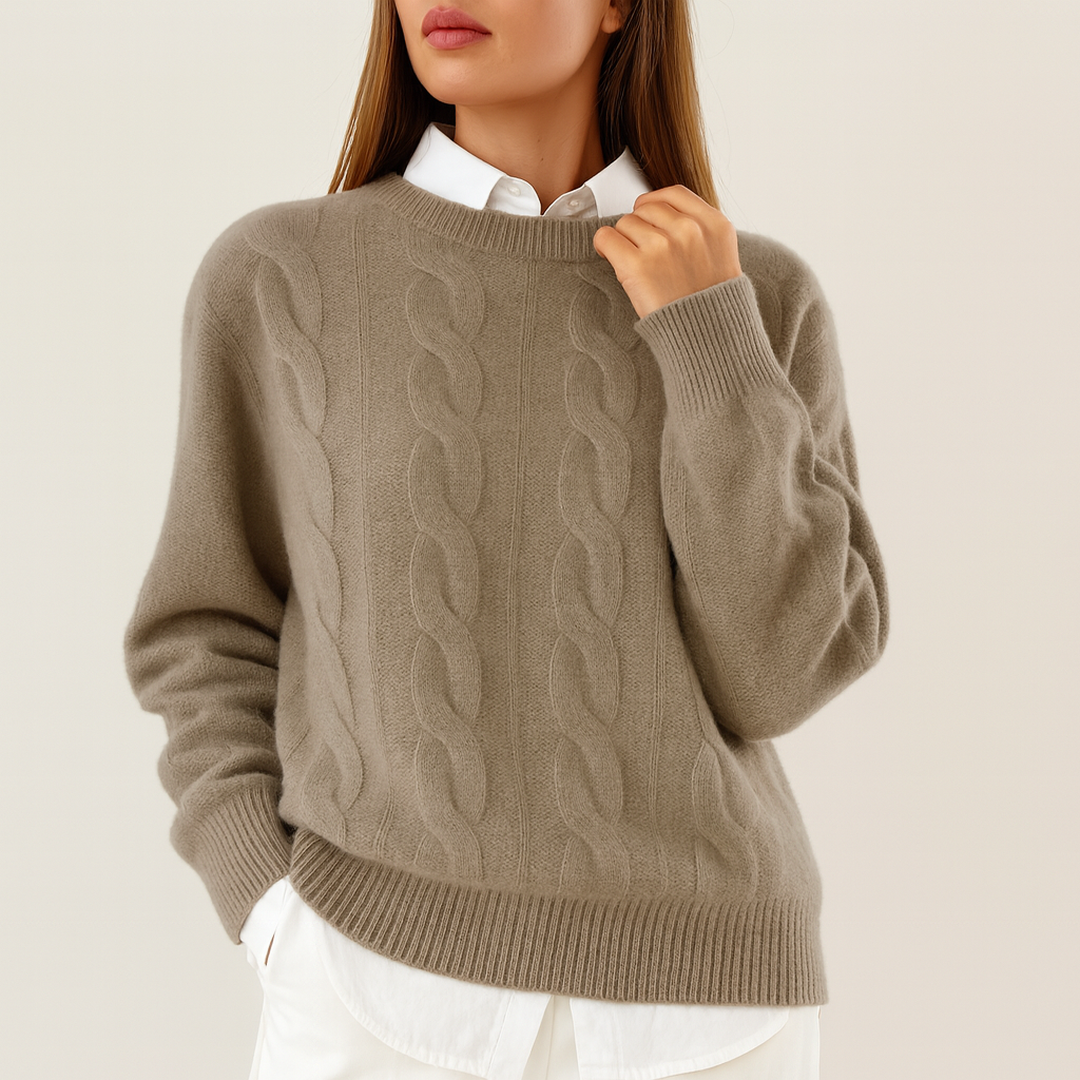 Damski Zimowy Dzianinowy Sweter | Długi Rękaw