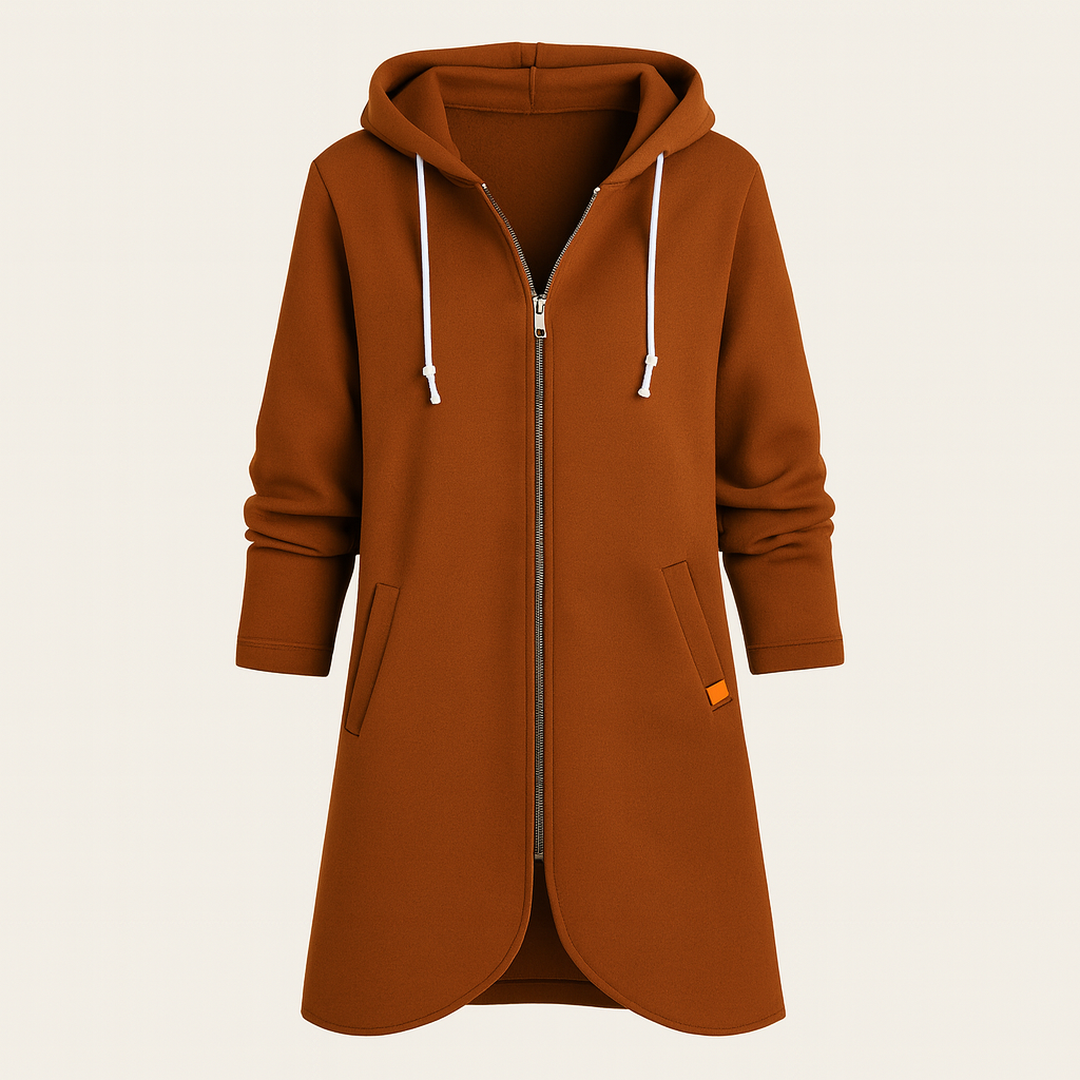 Damska Długa Bluza | Z Zamkiem