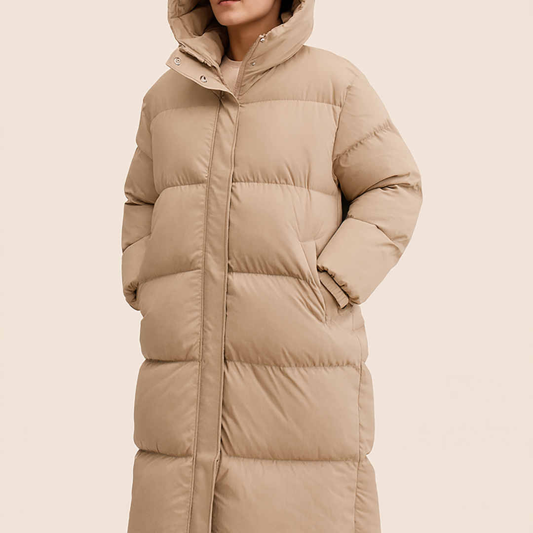 Długi Puchowy Płaszcz Dla Kobiet | Zima