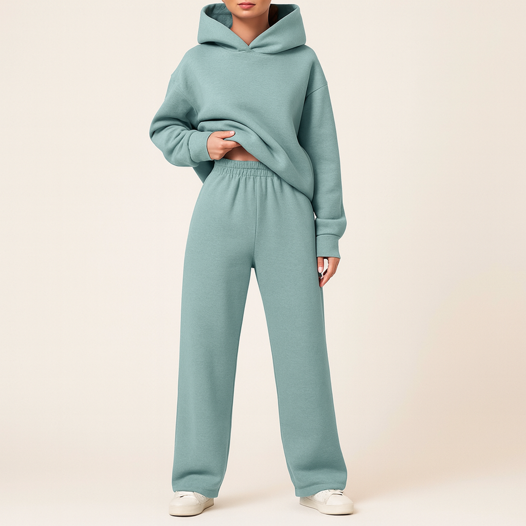 Oversize Domowy Zestaw Dla Kobiet | Długi Rękaw