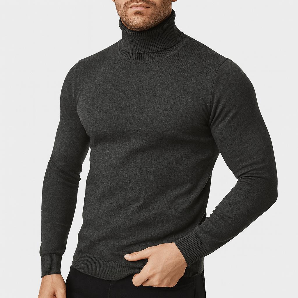 Ciepły i stylowy sweter z golfem o dopasowanym kroju dla mężczyzn