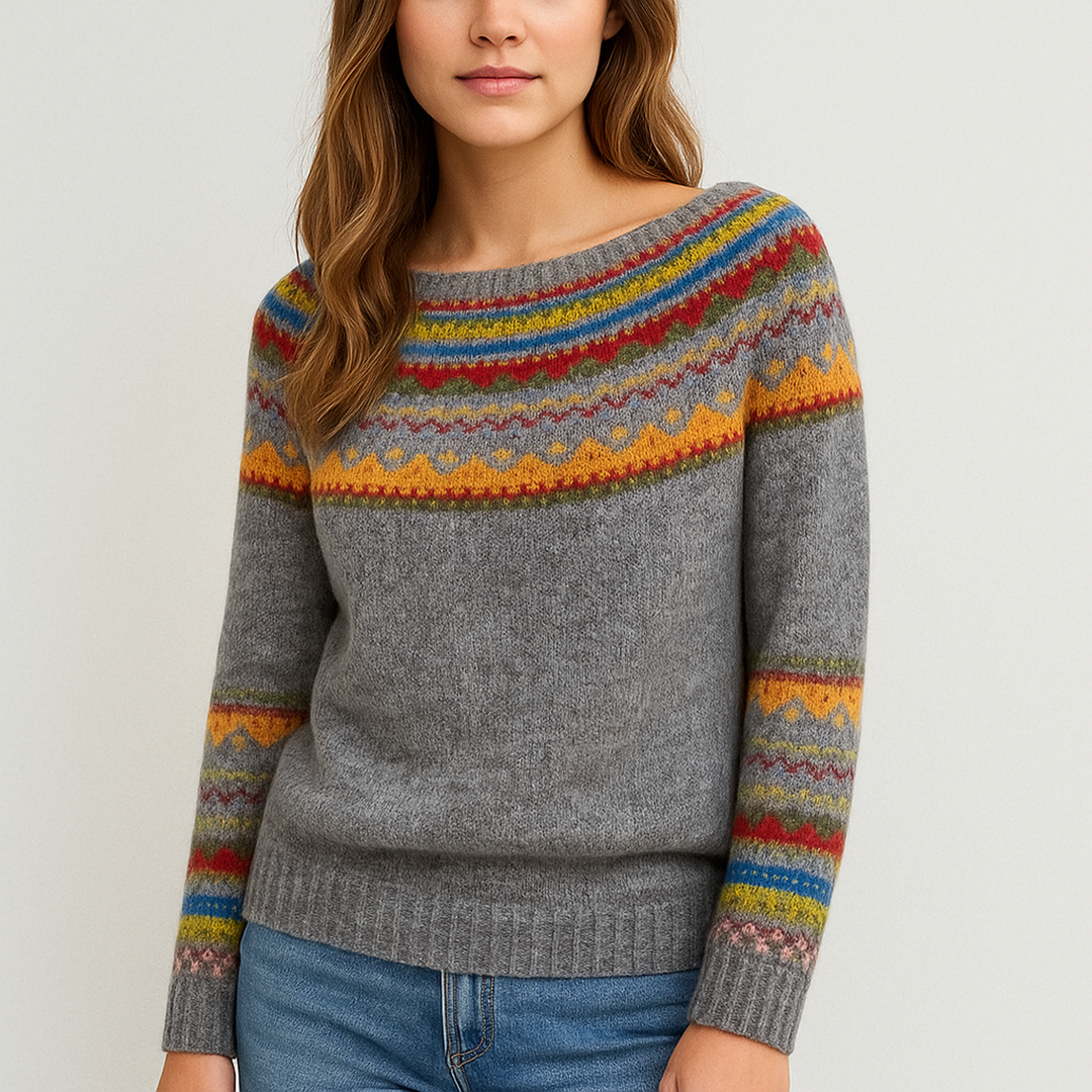 Damski Dzianinowy Sweter | Zimowy