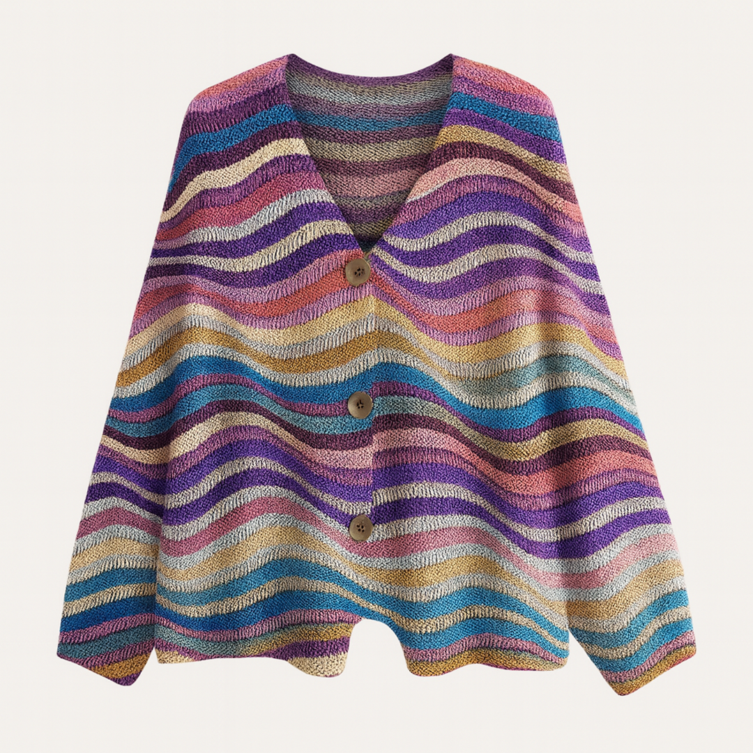 Damski Kardigan Na Guziki | Kwiatowy