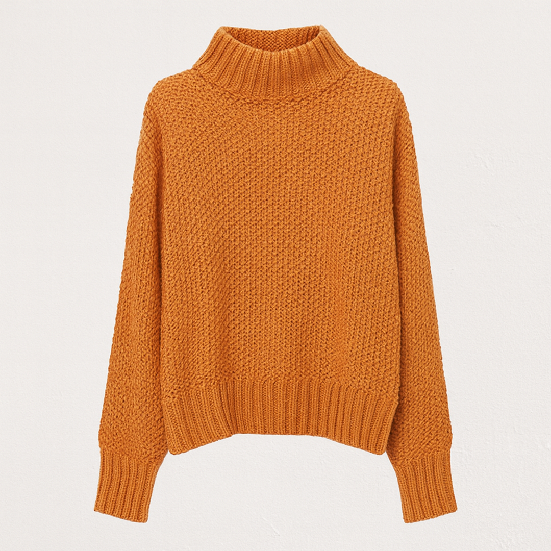 Damski Dzianinowy Zimowy Sweter | Golf