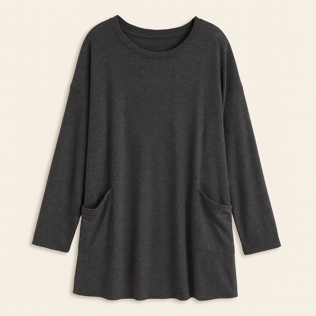 Codzienny Sweter Okrągły Dekolt Damski | Oversize