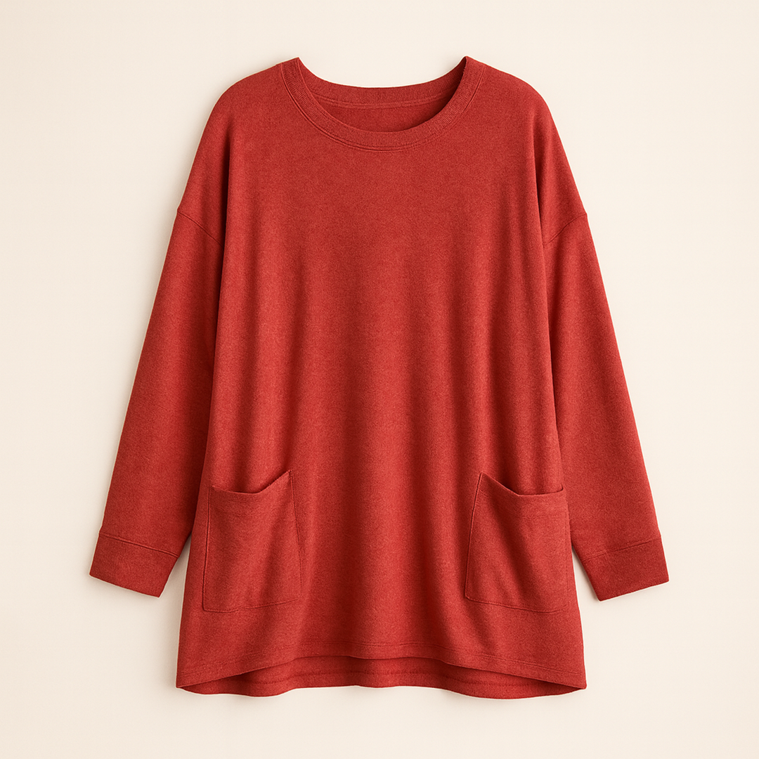 Codzienny Sweter Okrągły Dekolt Damski | Oversize