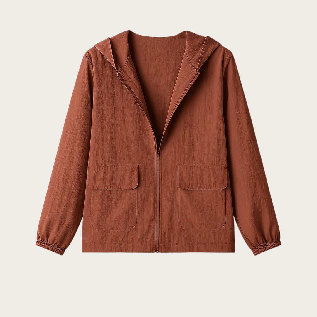 Damska Casualowa Kurtka Przeciwdeszczowa | Z Kapturem