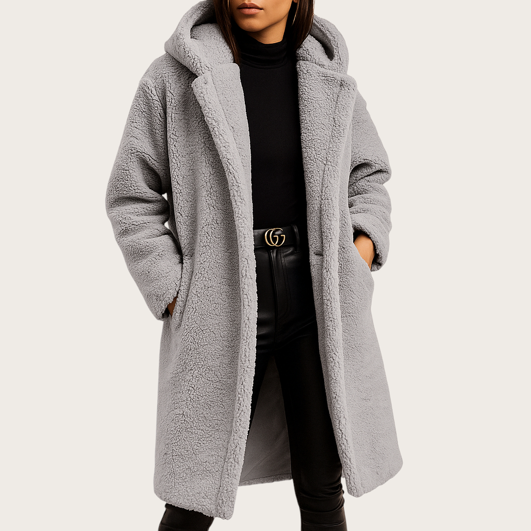 Damska Długa Zimowa Kurtka | Z Kapturem