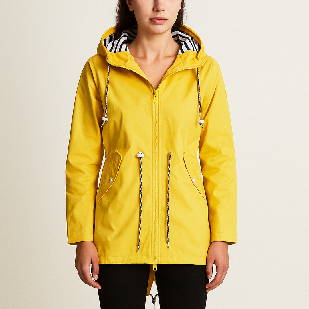 Damska Kurtka Przeciwdeszczowa Z Kapturem | Długi Rękaw