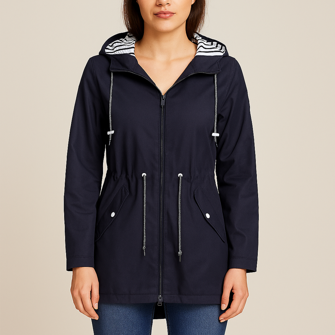 Damska Kurtka Przeciwdeszczowa Z Kapturem | Długi Rękaw