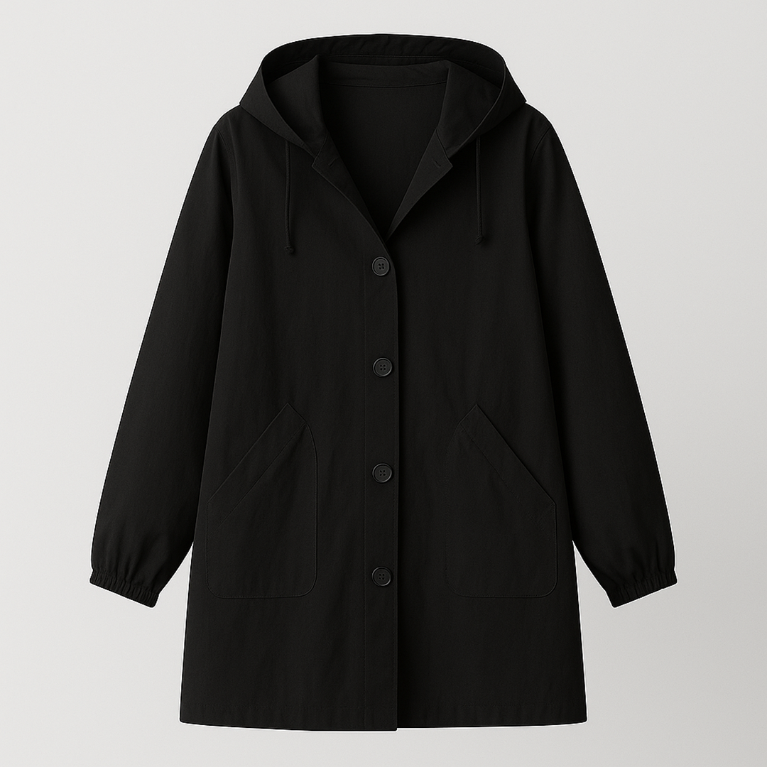 Damska Kurtka Przeciwdeszczowa | Z Zapięciem Na Guziki
