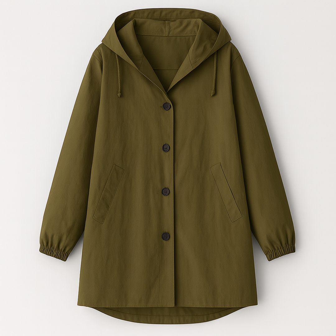 Damska Kurtka Przeciwdeszczowa | Z Zapięciem Na Guziki