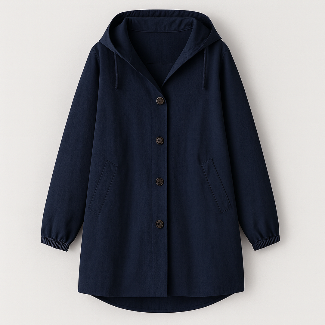 Damska Kurtka Przeciwdeszczowa | Z Zapięciem Na Guziki