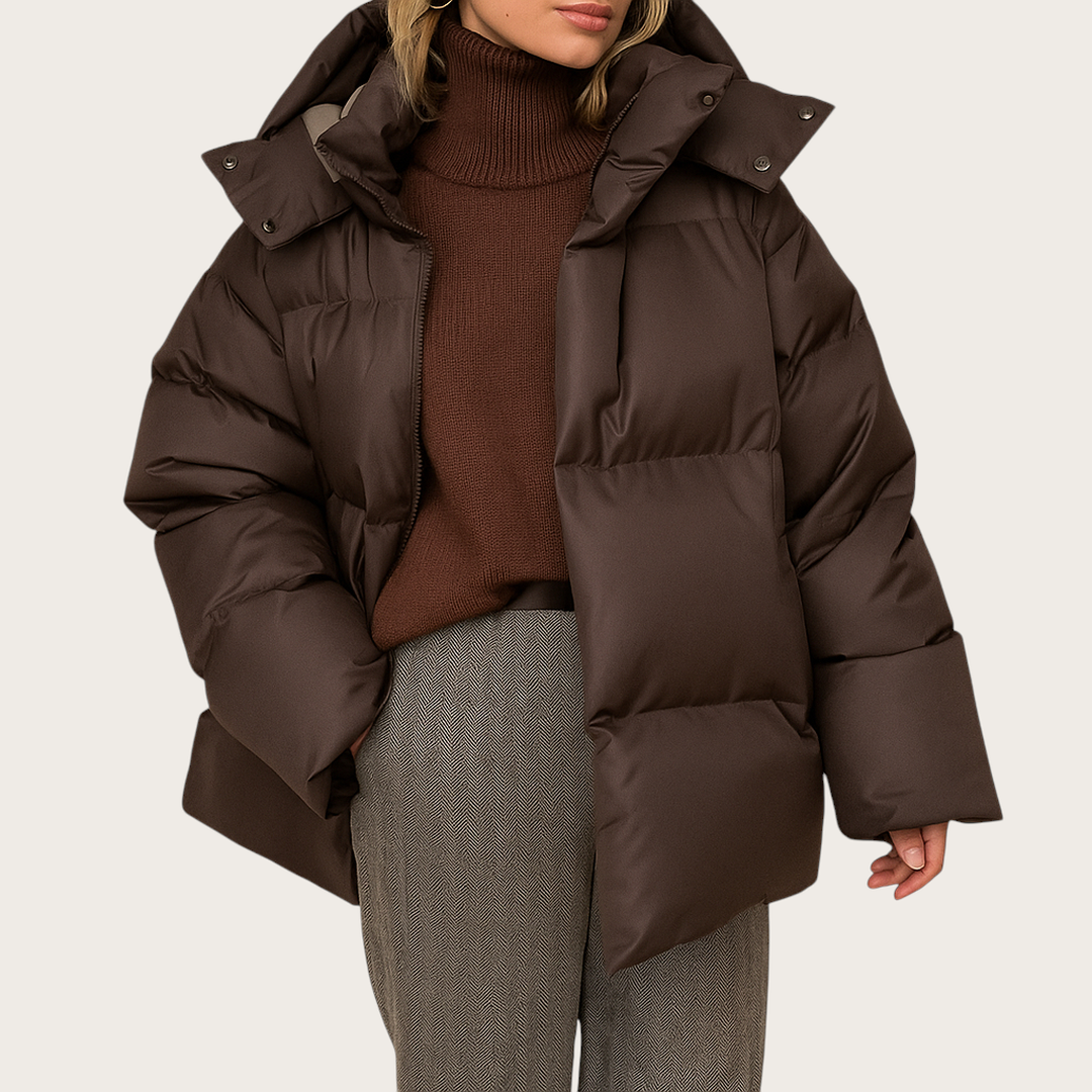 Damska Zimowa Kurtka Z Zamkiem | Długi Rękaw