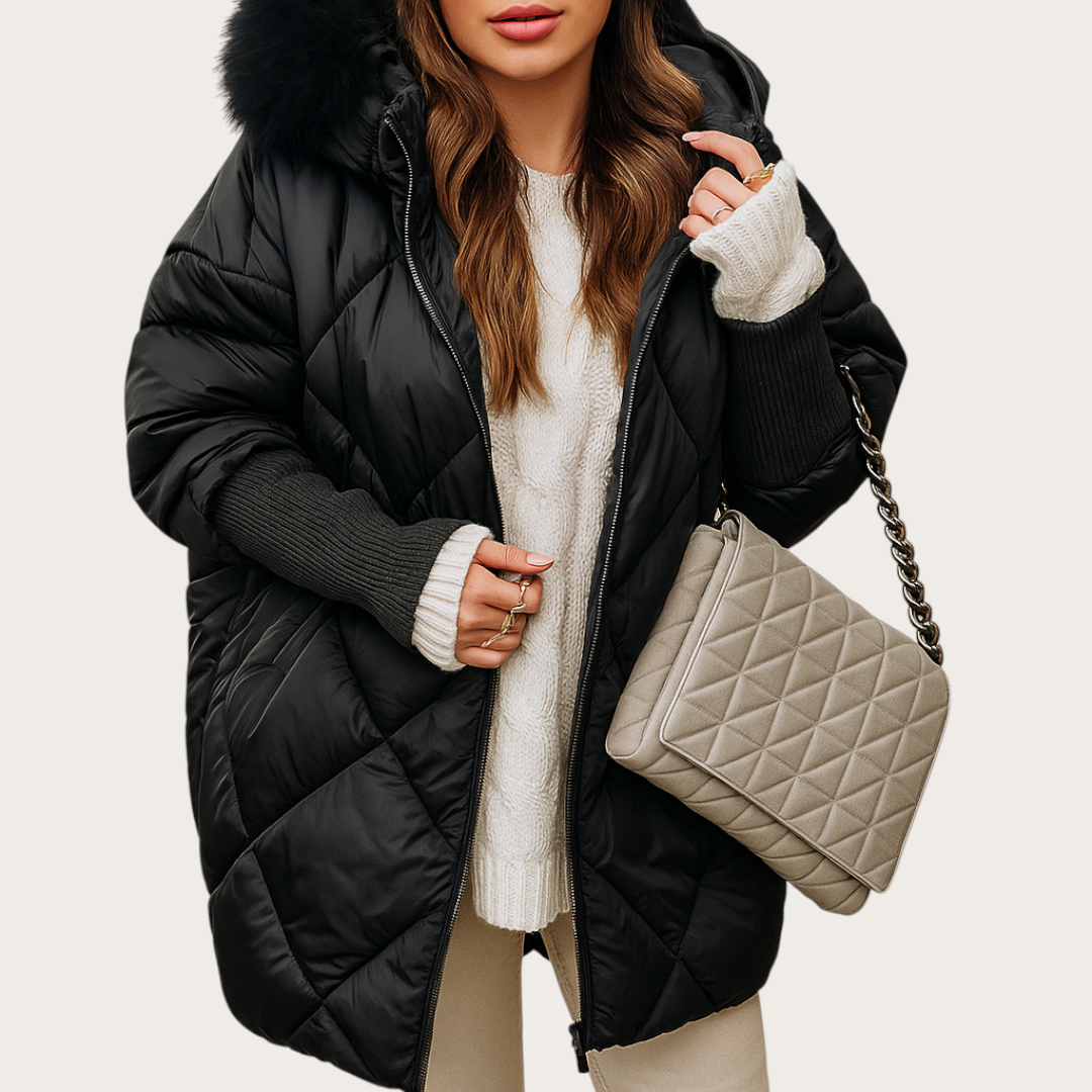 Damska Zimowa Kurtka Z Zamkiem | Oversize