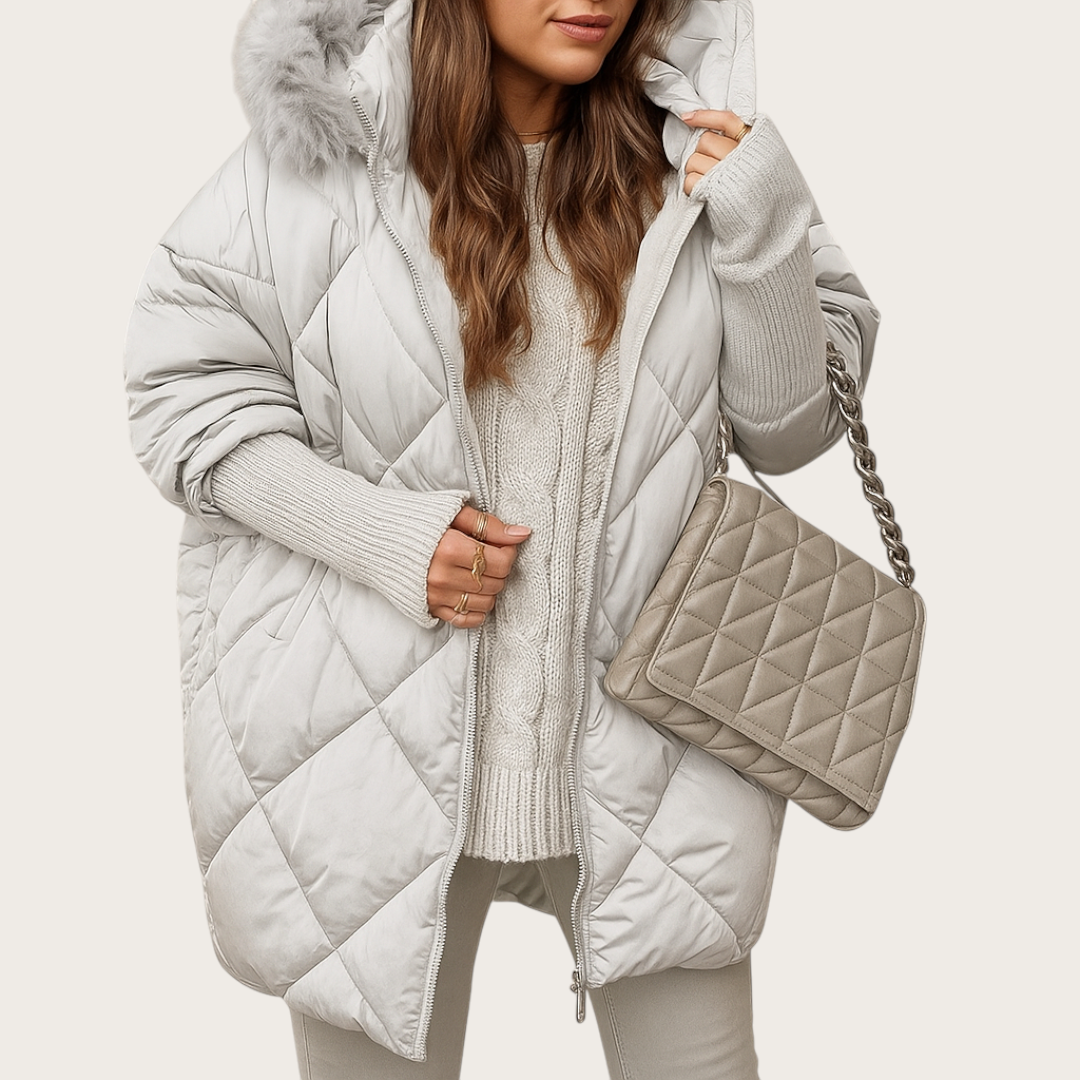 Damska Zimowa Kurtka Z Zamkiem | Oversize