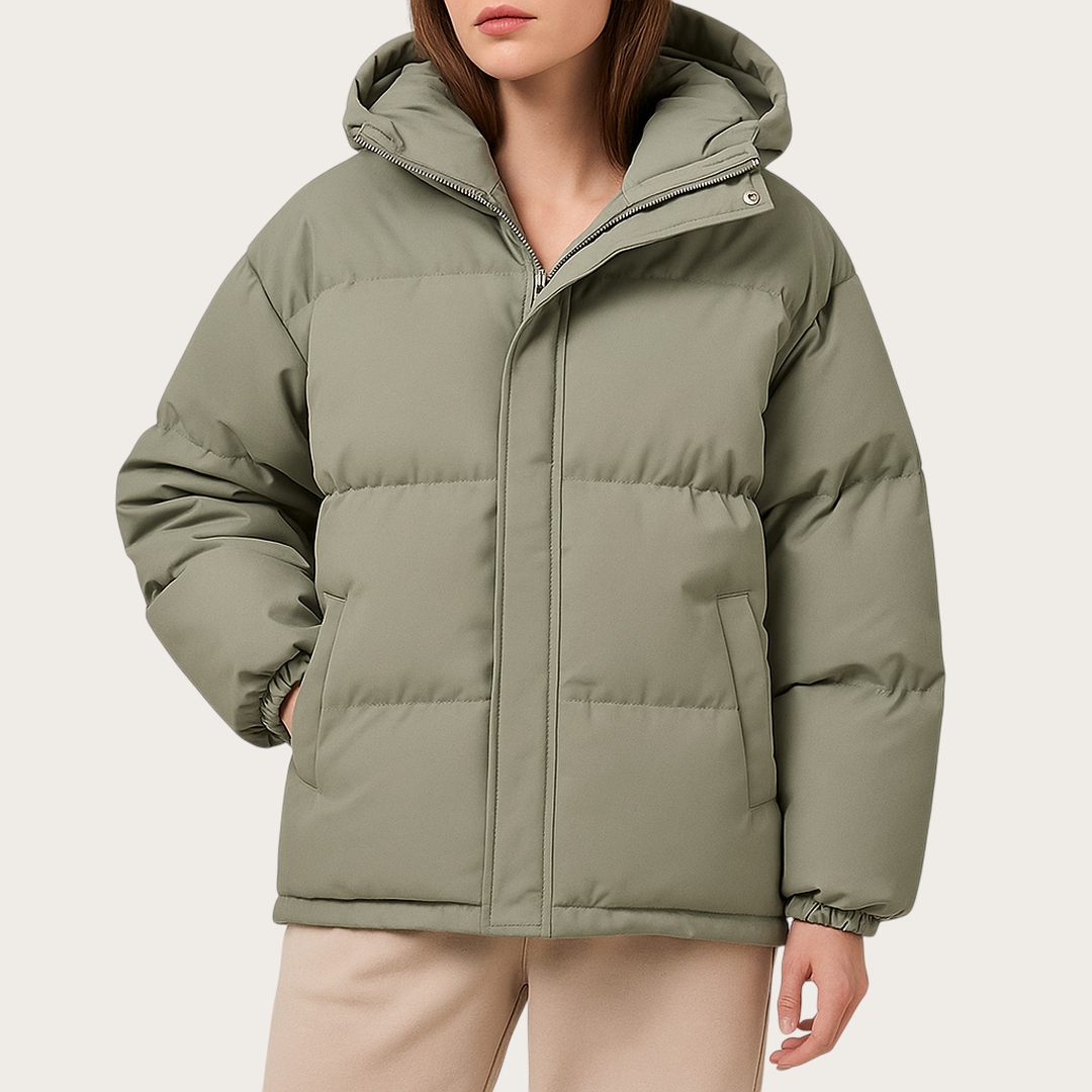 Damska Zimowa Pikowana Kurtka | Długie Rękawy