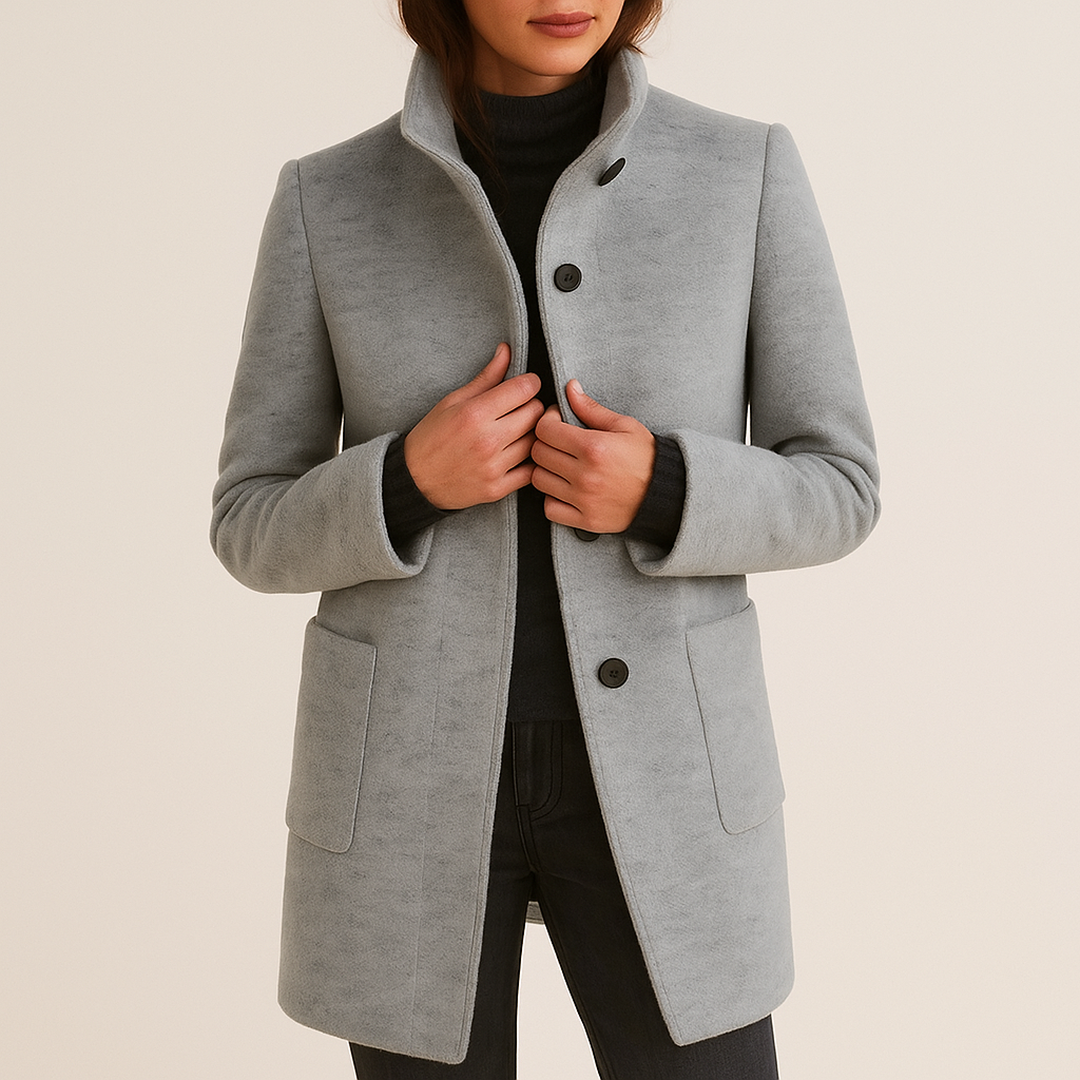 Damski Casualowy Zimowy Płaszcz | Z Guzikami