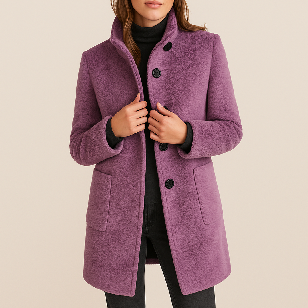 Damski Casualowy Zimowy Płaszcz | Z Guzikami